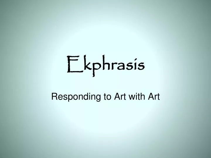 ekphrasis