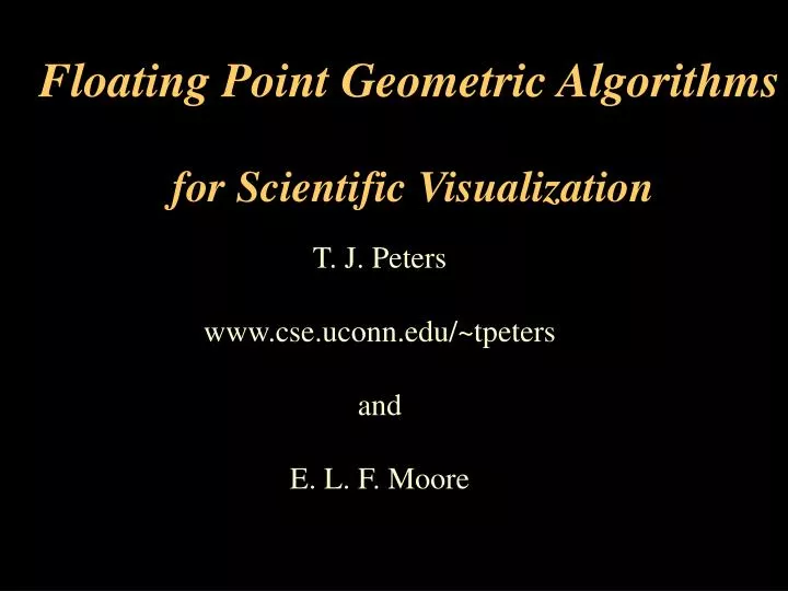 floating point geometric algorithms