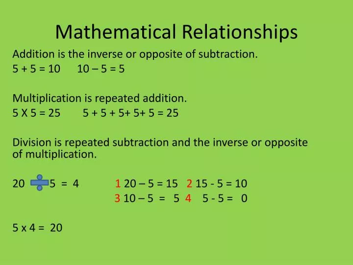 mathematical relationships