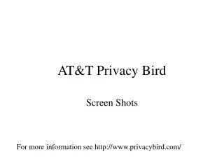 AT&amp;T Privacy Bird