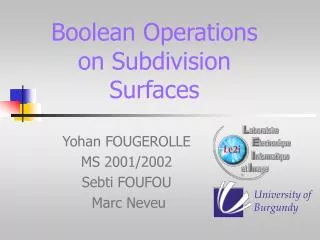 Boolean Operations on Subdivision Surfaces