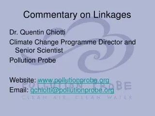 Commentary on Linkages