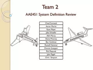 Team 2 AAE451 System Definition Review