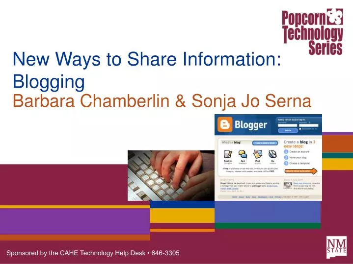 new ways to share information blogging
