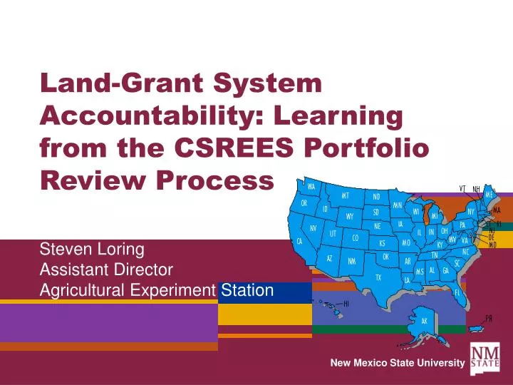 land grant system accountability learning from the csrees portfolio review process