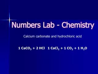 Numbers Lab - Chemistry