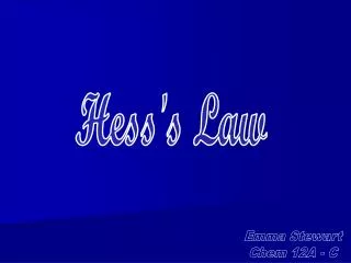 Hess's Law
