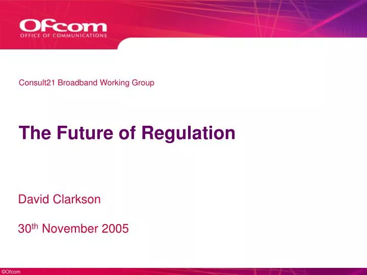 the future of regulation