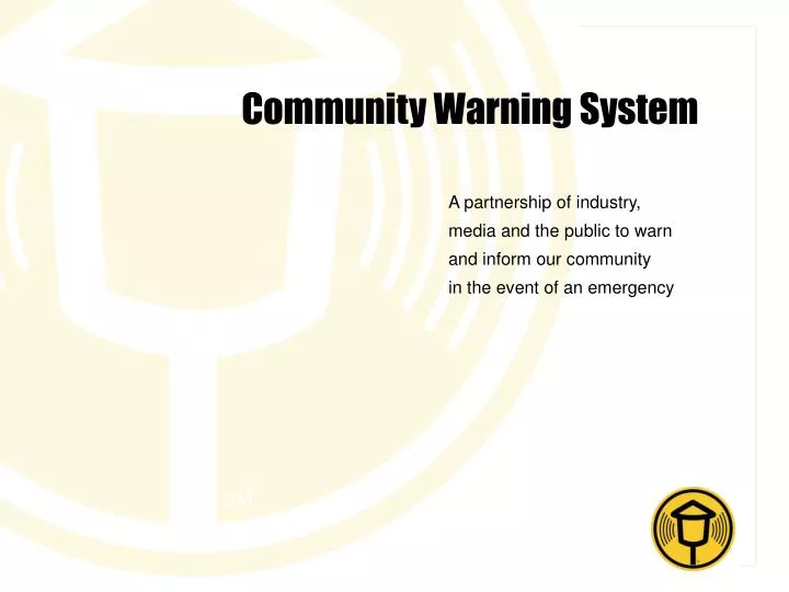 community warning system