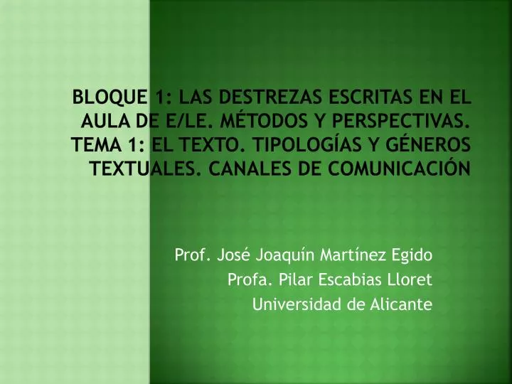 prof jos joaqu n mart nez egido profa pilar escabias lloret universidad de alicante