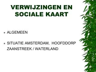 verwijzingen en sociale kaart