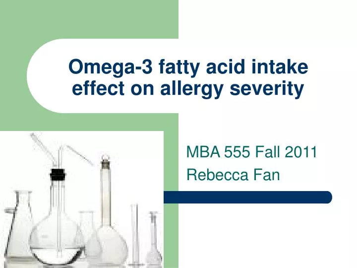 omega 3 fatty acid intake effect on allergy severity