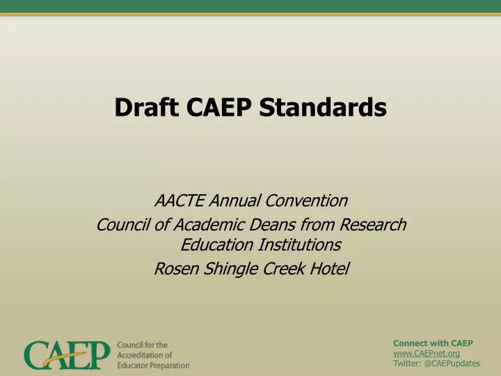 draft caep standards