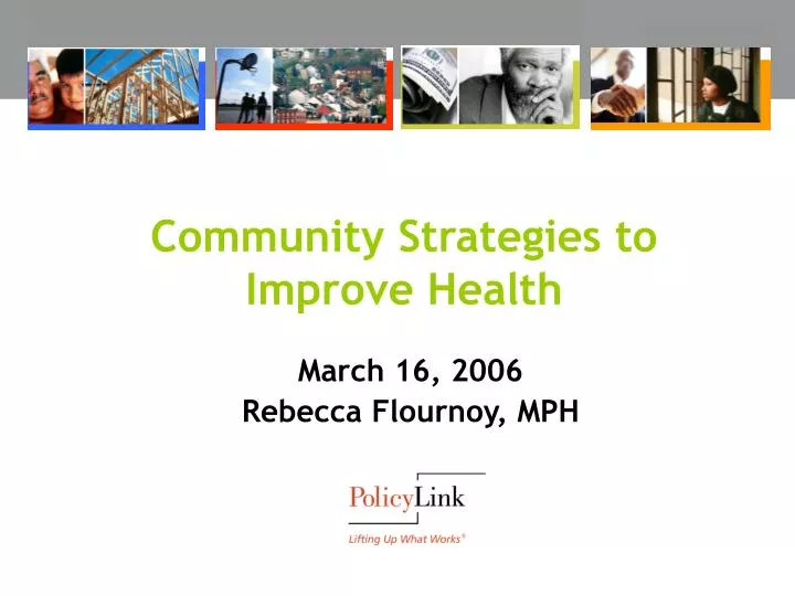 community strategies to improve health