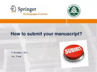 How to submit your manuscript?