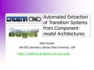 Automated Extraction of Transition Systems from Component-model Architectures