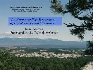 Los Alamos National Laboratory Operated by the University of California