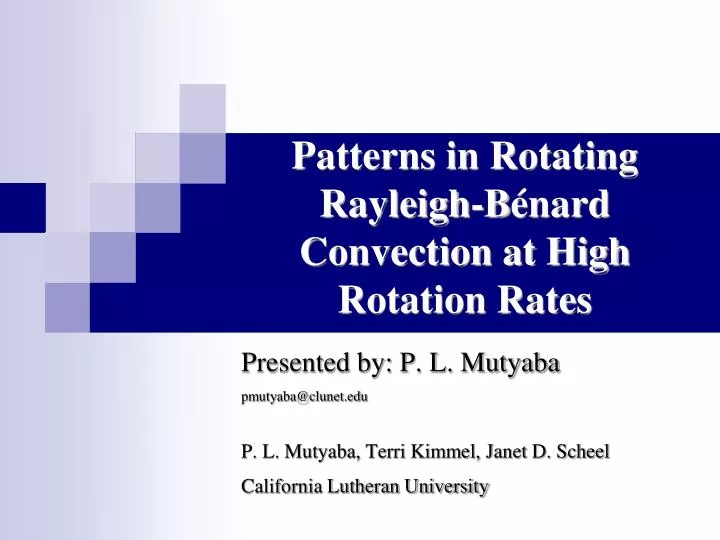 patterns in rotating rayleigh b nard convection at high rotation rates