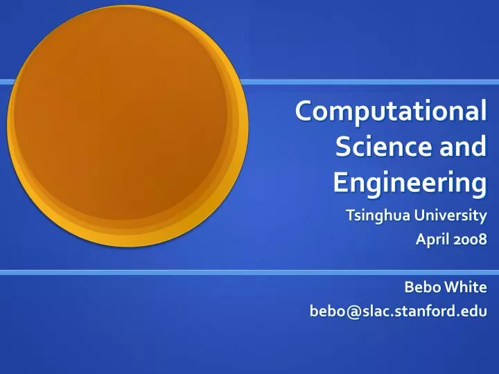 computational science and engineering