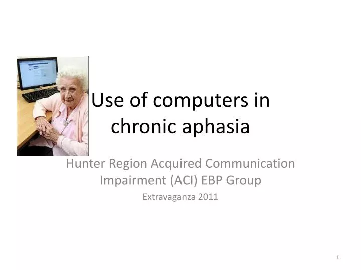use of computers in chronic aphasia