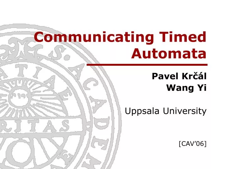 communicating timed automata