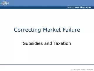 Correcting Market Failure