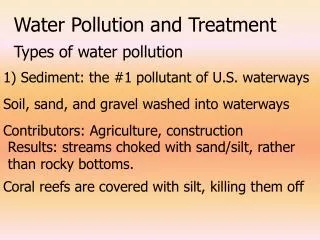 Water Pollution and Treatment