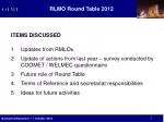 Future of RLMO Round Table: Updates, Actions, and Strategic Directions - slide 1