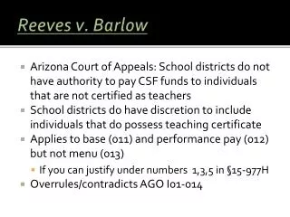 Reeves v. Barlow