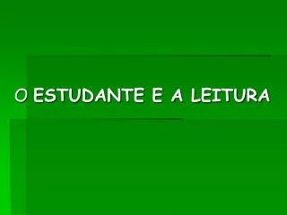 o estudante e a leitura