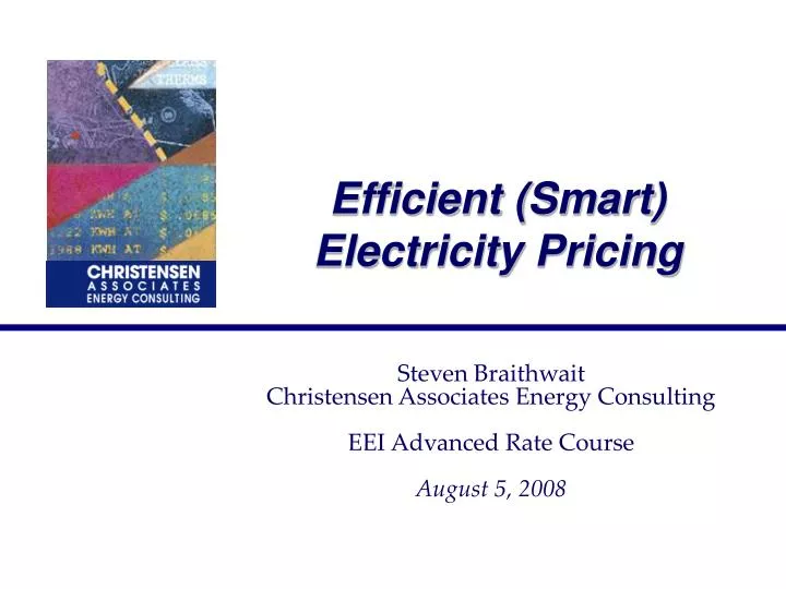 efficient smart electricity pricing