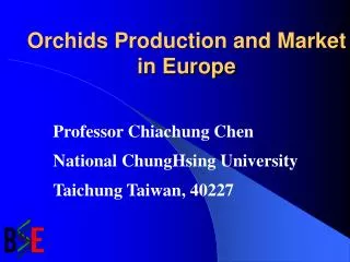 Orchids Production and Market in Europe