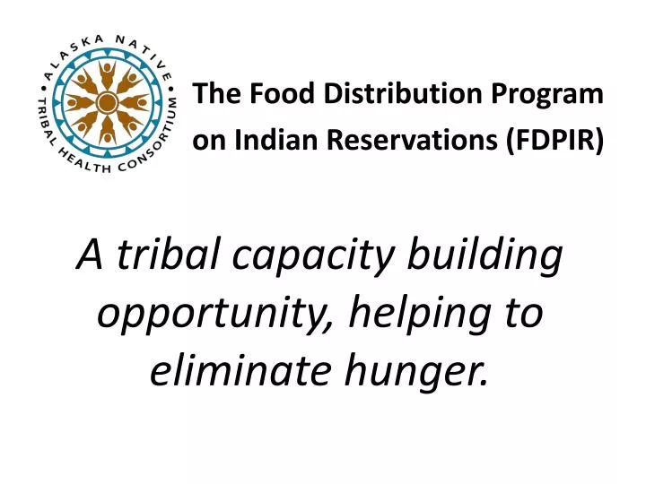 the food distribution program on indian reservations fdpir