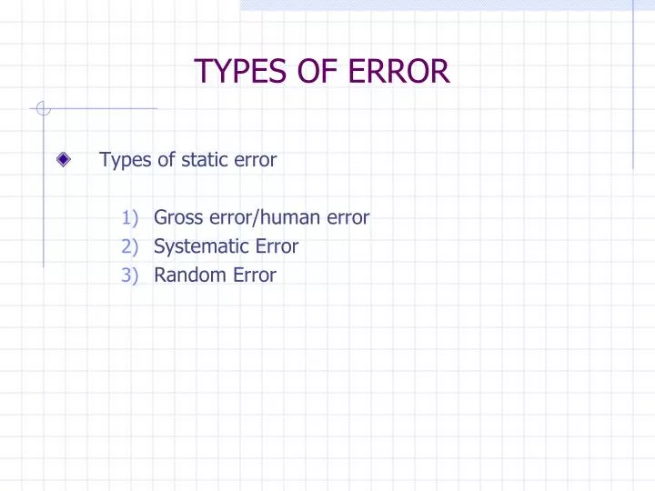 types of error