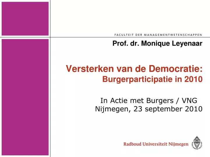 prof dr monique leyenaar