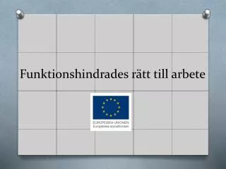 funktionshindrades r tt till arbete