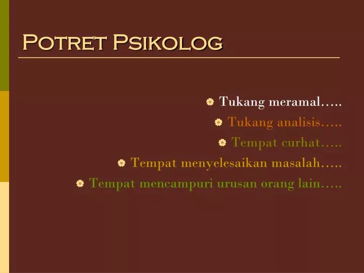 potret psikolog