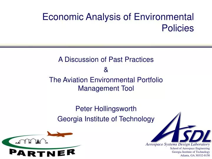 economic analysis of environmental policies
