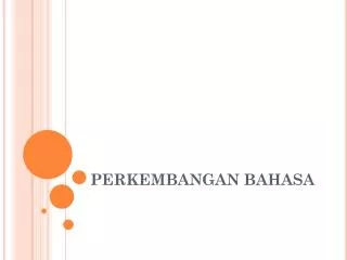 perkembangan bahasa