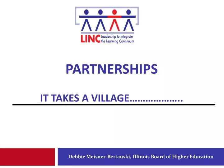 partnerships it takes a village