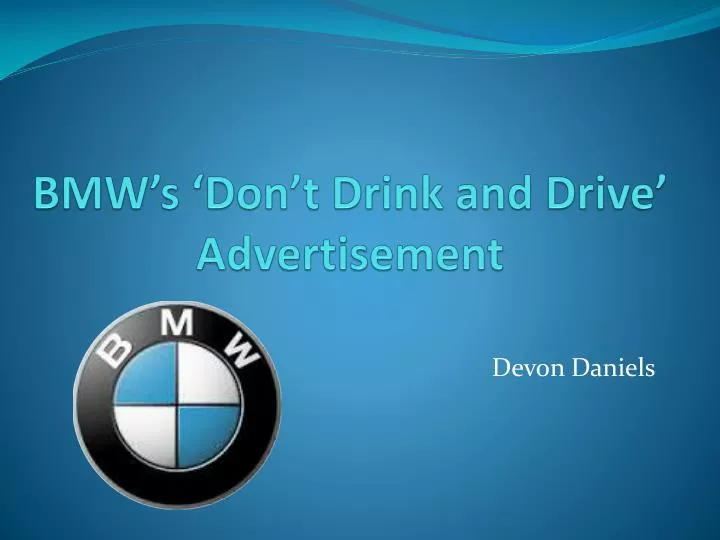 bmw s don t drink and drive advertisement
