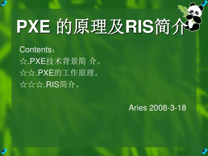 pxe ris