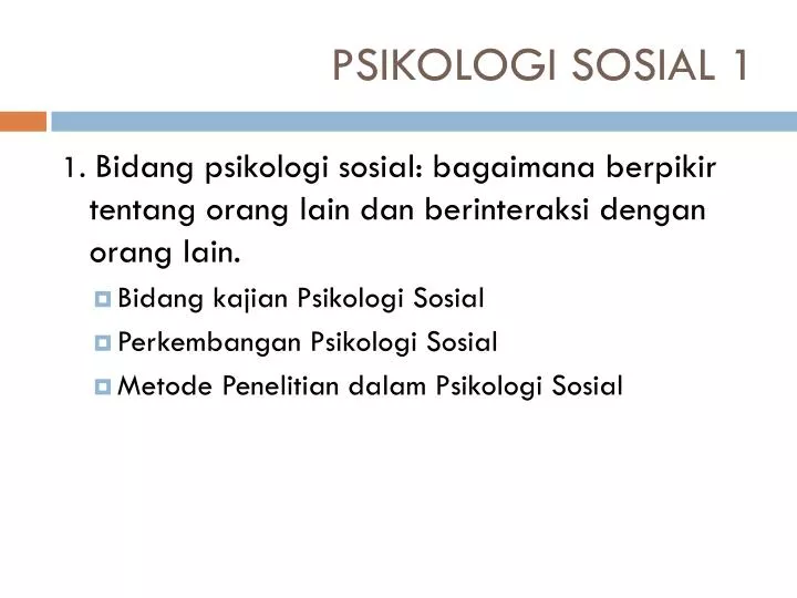 psikologi sosial 1