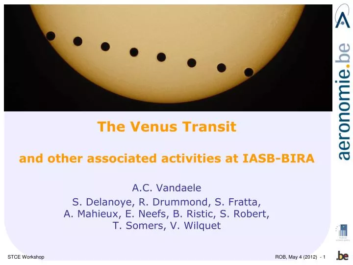 the venus transit and other associated activities at iasb bira