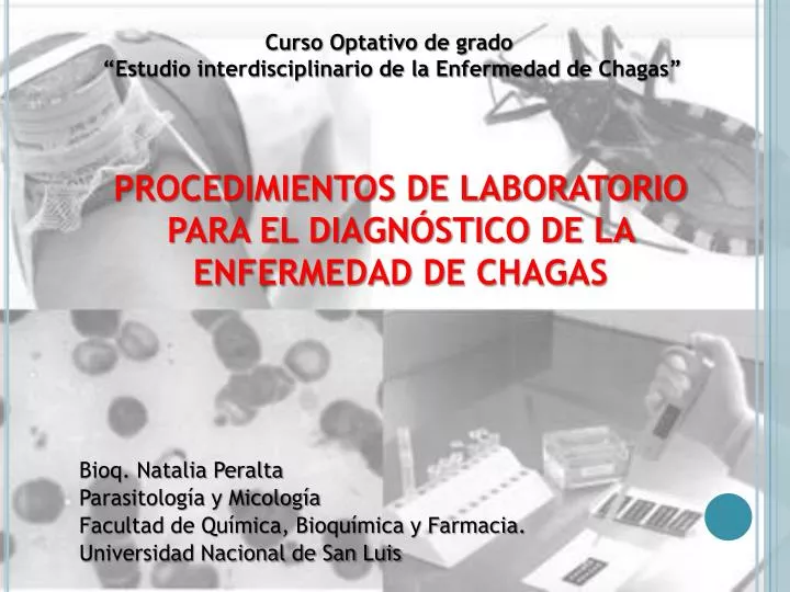 procedimientos de laboratorio para el diagn stico de la enfermedad de chagas