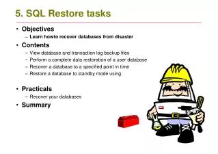 5. SQL Restore tasks