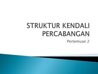struktur kendali percabangan