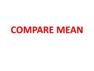 compare mean