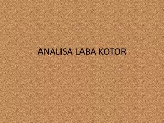 analisa laba kotor