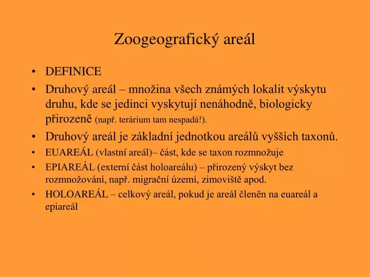 zoogeografick are l